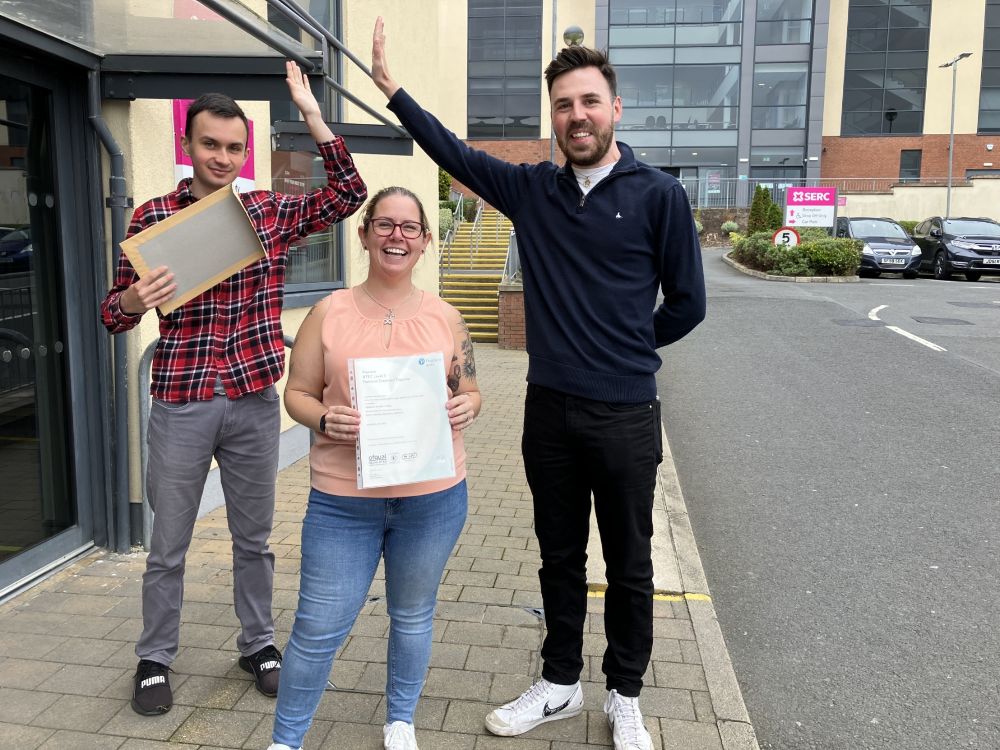 Kacper Szewcyk, Debbie O'Neill and Frank Quinn